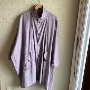 Eskandar light purple Lightweight Button-Front Coat size 0